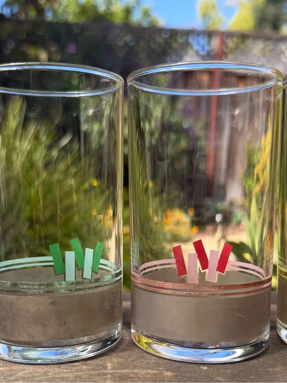 Vintage Pierre Cardin Sasaki 1970 Clear 4 3/8” Tumblers Highballs Glasses Set/4